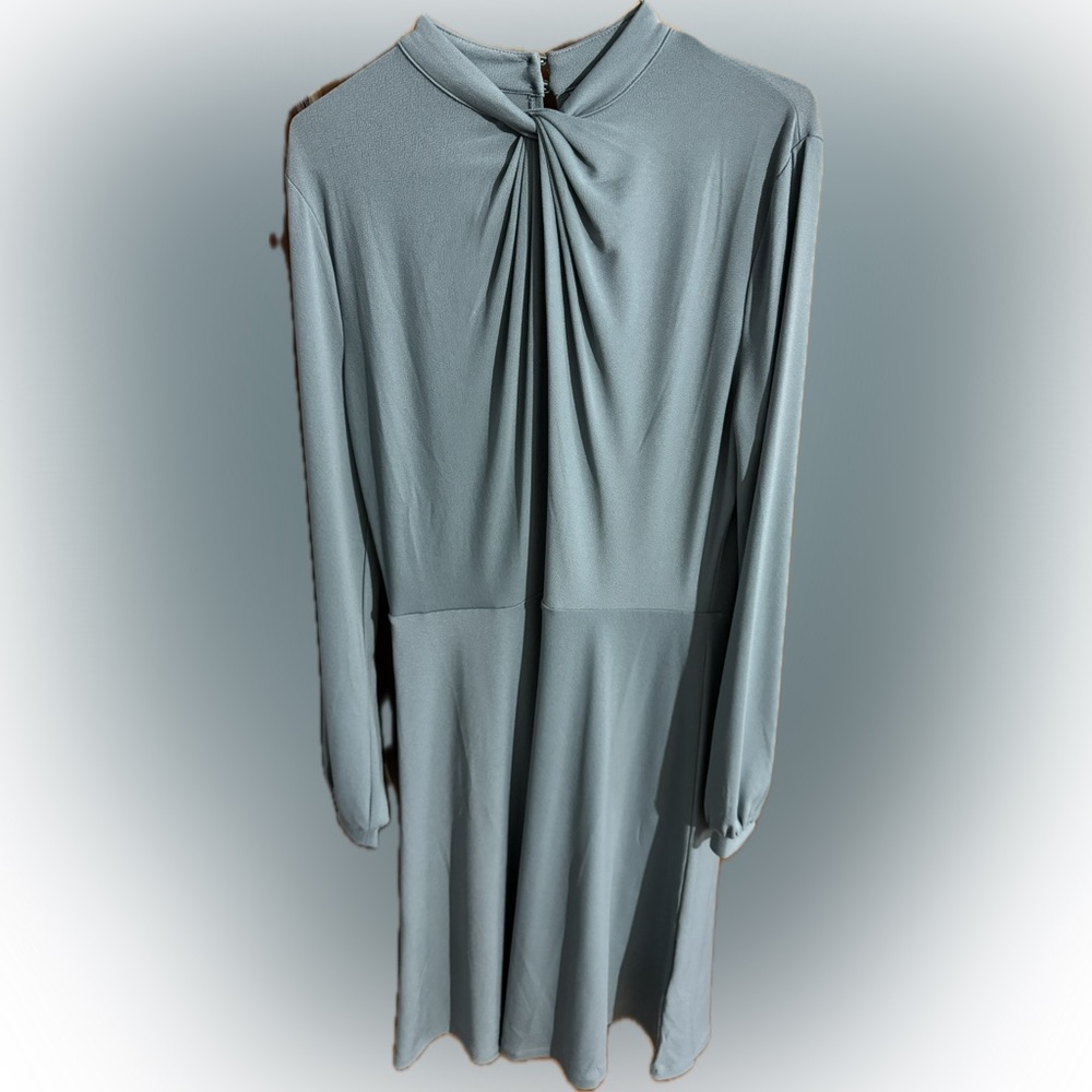 H&M Above The Knee Dusty Blue Dress